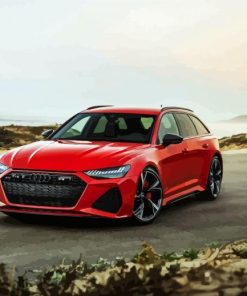 Red Audi Rs6 paint by numbers