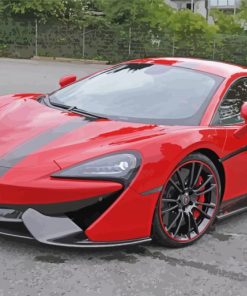 Red Mclaren 750s paint by numbers