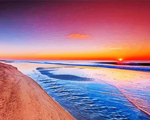 Sunrise Nauset Beach paint by numbers
