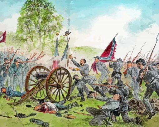 Battle Of Gettysburg Irish Brigade paint by numbers