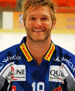 Ahren Spylo ice hockey player paint by number