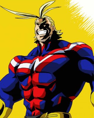 All Might Anime Character Paint By Numbers