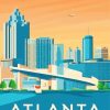 Atlanta Georgia Poster paint by number
