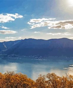 Autumn Locarno Lake paint by numbers