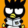 Badtz Maru reading a book paint by numbers