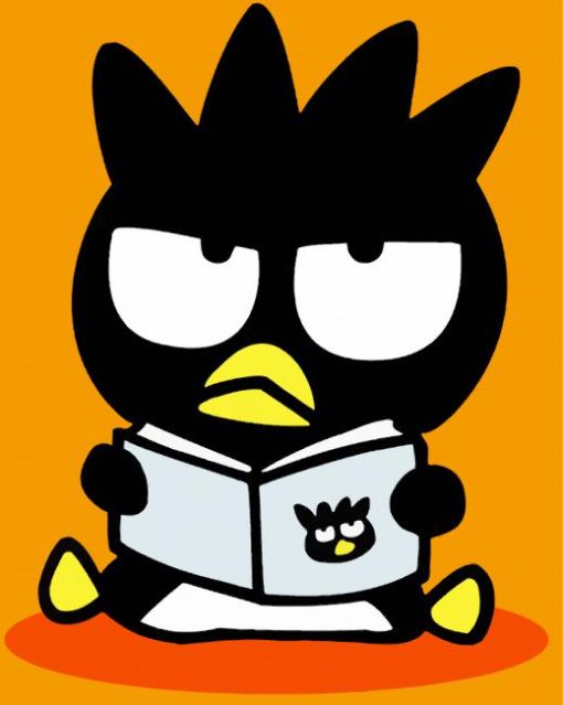 Badtz Maru reading a book paint by numbers