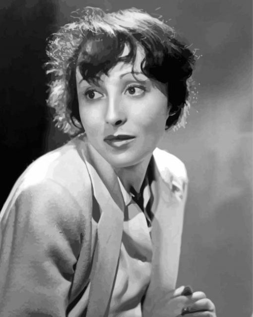 Black And White Luise Rainer paint by numbers