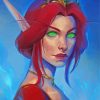 Blood Elf Lady World of Warcraft paint by numbers