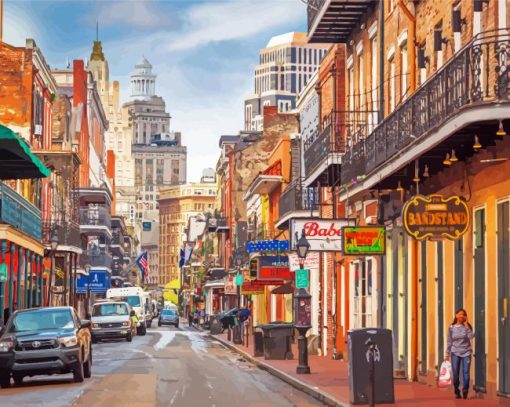 French Quarter in New Orleans Paint By Numbers