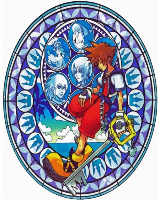 Kingdom Hearts Stained Glass paint by numbers