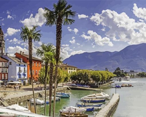 Locarno Lake paint by numbers
