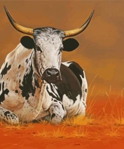 Nguni Cow Animal paint by numbers