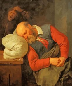 Old Man Sleeping Paint By Numbers