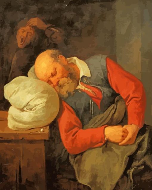 Old Man Sleeping Paint By Numbers