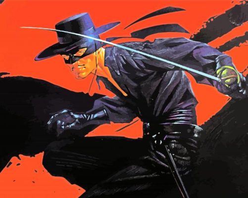 Zorro paint by numbers