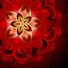 Abstract Red Flower paint by numbers