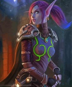 Aesthetic Blood Elf From World Of Warcraft paint by numbers