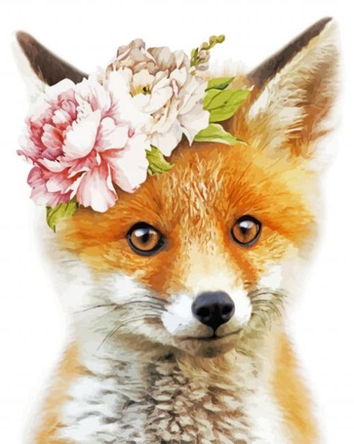 Aesthetic Floral Fox Art Paint By Numbers