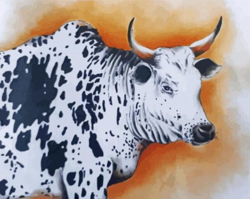 Aesthetic Nguni Cow Paint by numbers