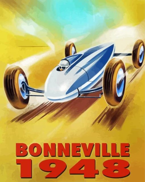 bonneville racing poster paint by number