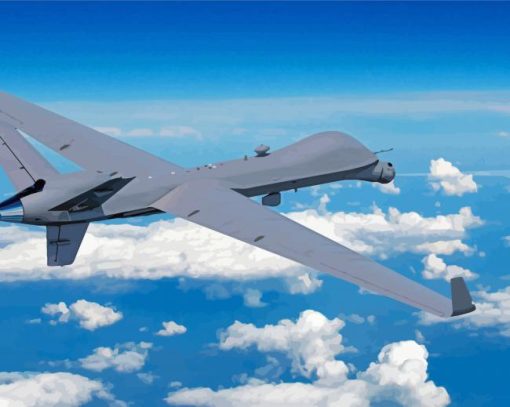 Flying Air Force Drones Reaper Paint By Numbers