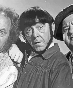 Monochrome The Three Stooges paint by numbers
