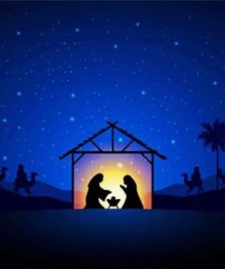 Nativity Scene paint by numbers