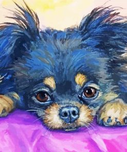 Puppy Black And Tan Chihuahua paint by numbers