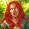 Redhead Blood Elf World of Warcraft paint by numbers
