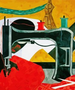 the Seamstress by Jacob Lawrence paint by numbers