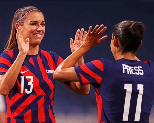 uswnt football players paint by number