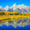 Grand Tetons Reflection Paint by numbers