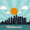 Melbourne Skyline Poster Paint by numbers