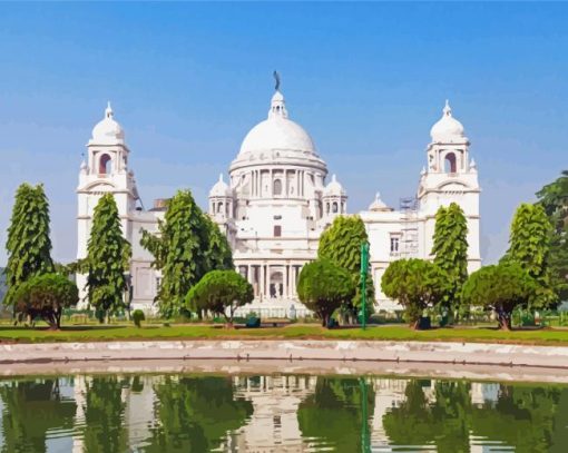 Victoria Memorial Kolkata India Paint by numbers
