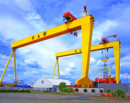 Harland And Wolff Cranes  Paint by numbers
