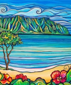 Hawaii Koolau Mountains paint by numbers