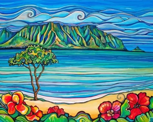 Hawaii Koolau Mountains paint by numbers