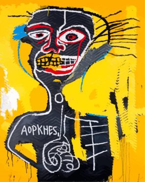 Cabeza Jean Michel Basquiat paint by number 