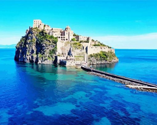 Aesthetic Castello Aragonese D Ischia paint by number