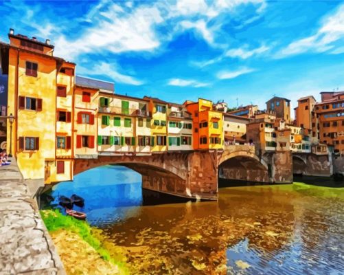 Italy Ponte Vecchio Florence  paint by number