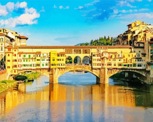 Italy Ponte Vecchio  paint by number