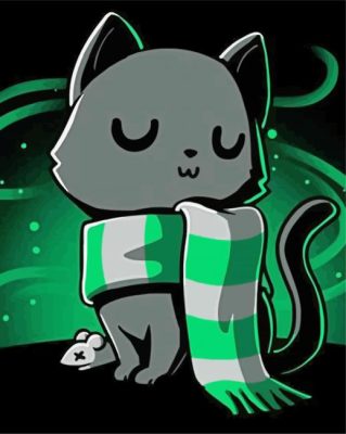 Slytherin Kitty paint by number