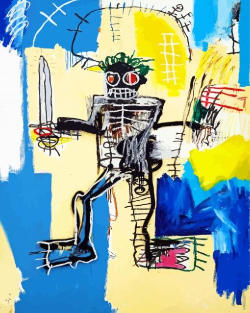 Warrior By Jean Michel Basquiat paint by number