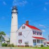 Aesthetic Fenwick Island Lighthouse paint by number