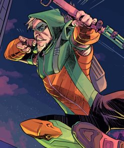 Aesthetic Green Arrow Hero paint by number