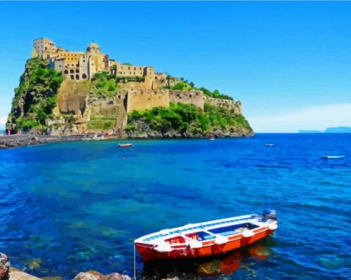 Beautiful Ischia Island paint by number