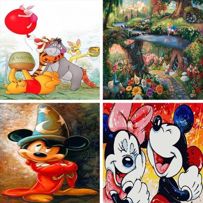 Cartoons painting by numbers