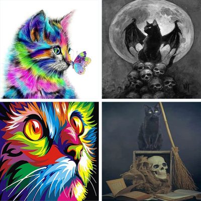 cats painting by numbers