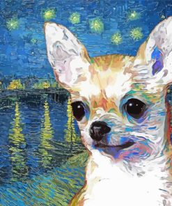 Chihuahua Van Gogh paint by numbers
