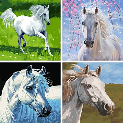 White-Horses-painting-by-numbers